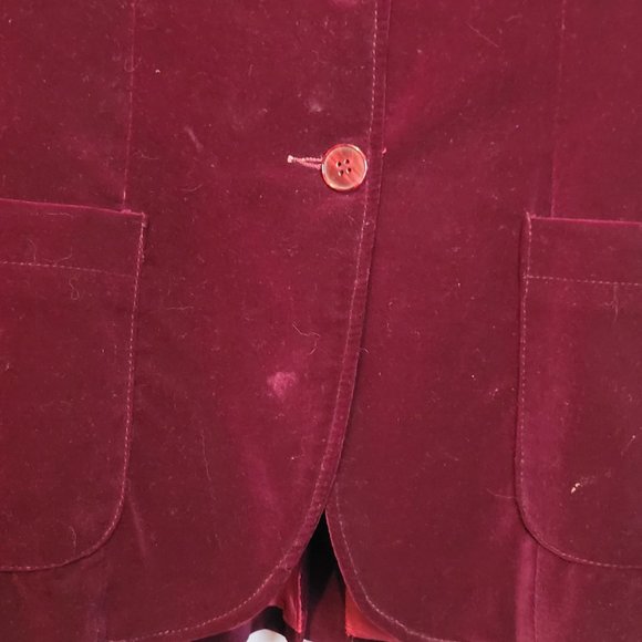 Burgundy 2 Piece Skirt Suit Combed Cotton Womens 13 Thats Me Junior Sportswear - Picture 4 of 14